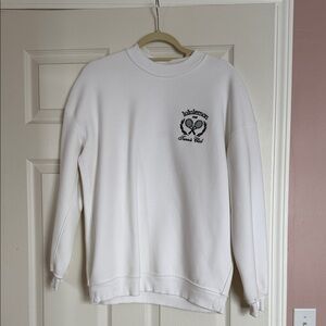 Lululemon White Tennis Club Sweatshirt